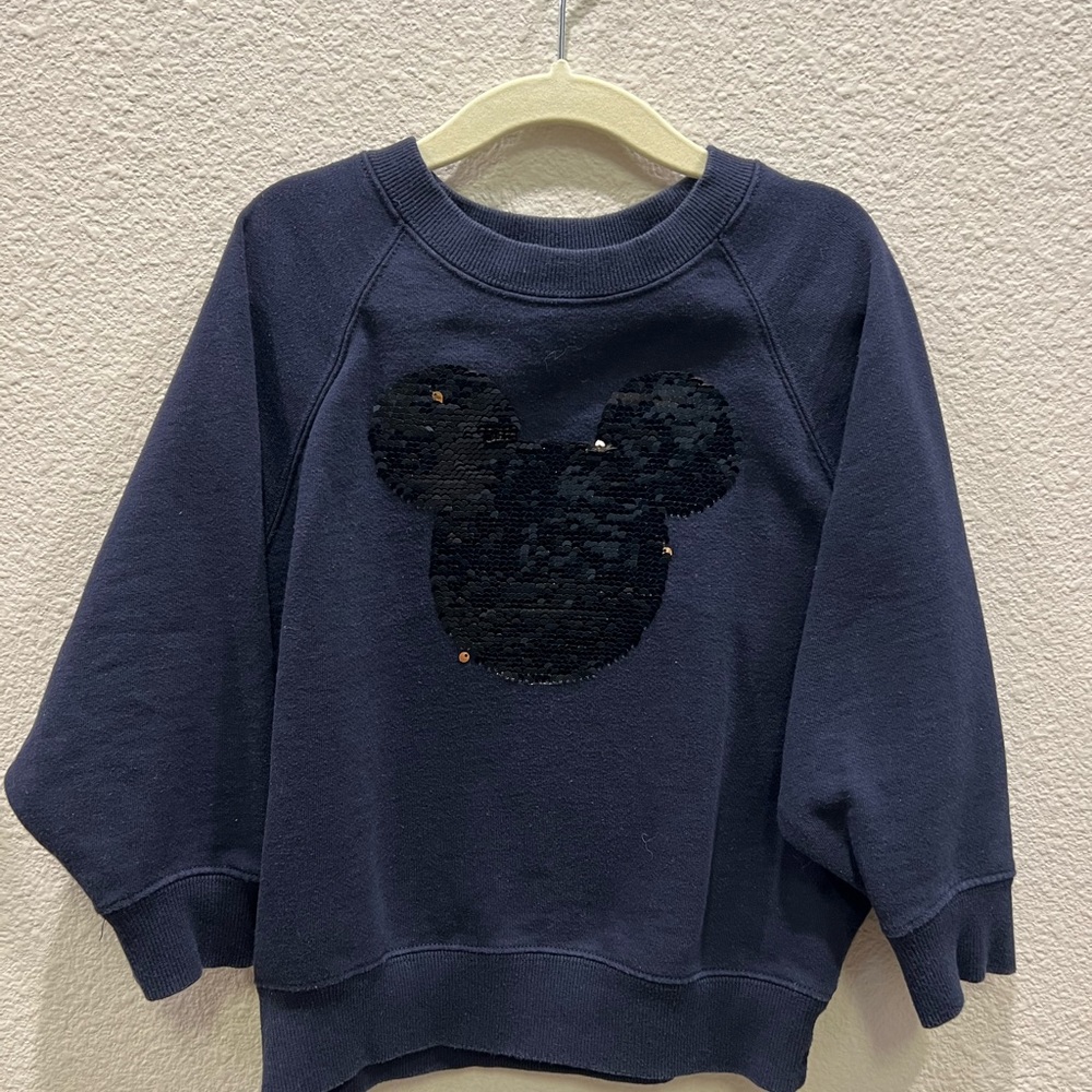 Cotton on Mickey sequins flip sweater size 4